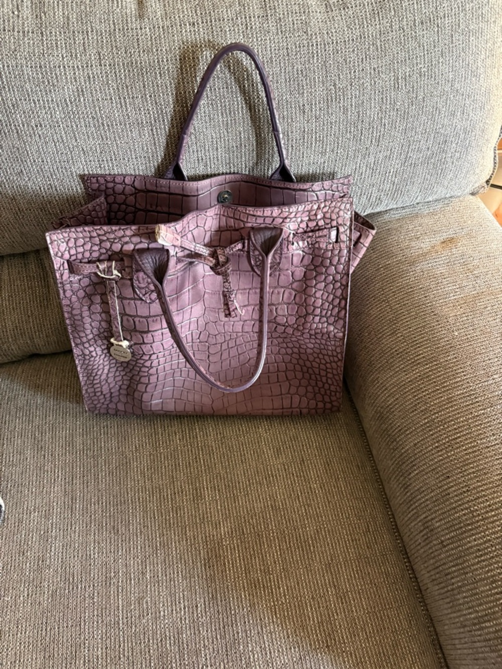 Vintage Donney n Bourke purple crocodile bag